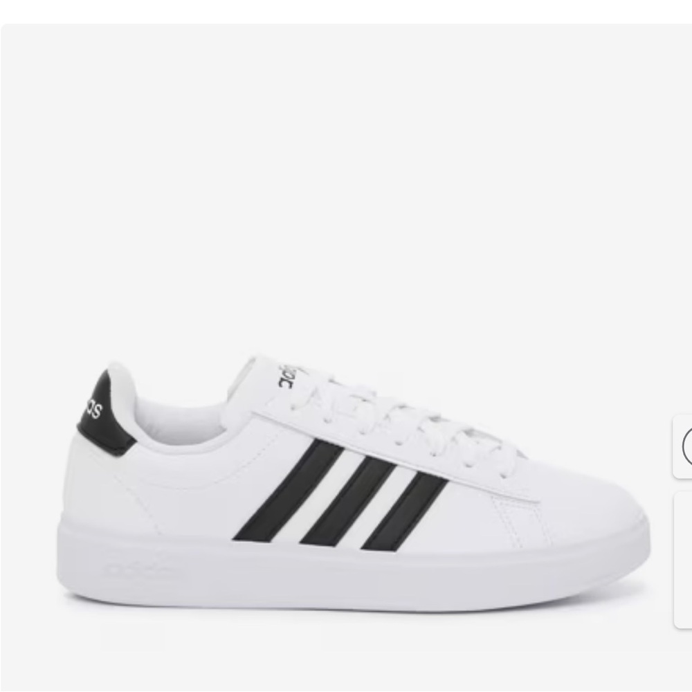 Adidas White Sneakers with Black Stripes - Picture 2 of 5